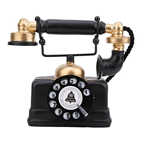 Schreibtisch Ornament Telefon, Vintage Retro Antik Telefon Kabelgebundenes Festnetztelefon Home Desk Dekor Ornament für Kinder Spielzeug Geschenke