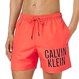 Calvin Klein Herren Badehose Lang, Orange (Bright Vermillion), XXL