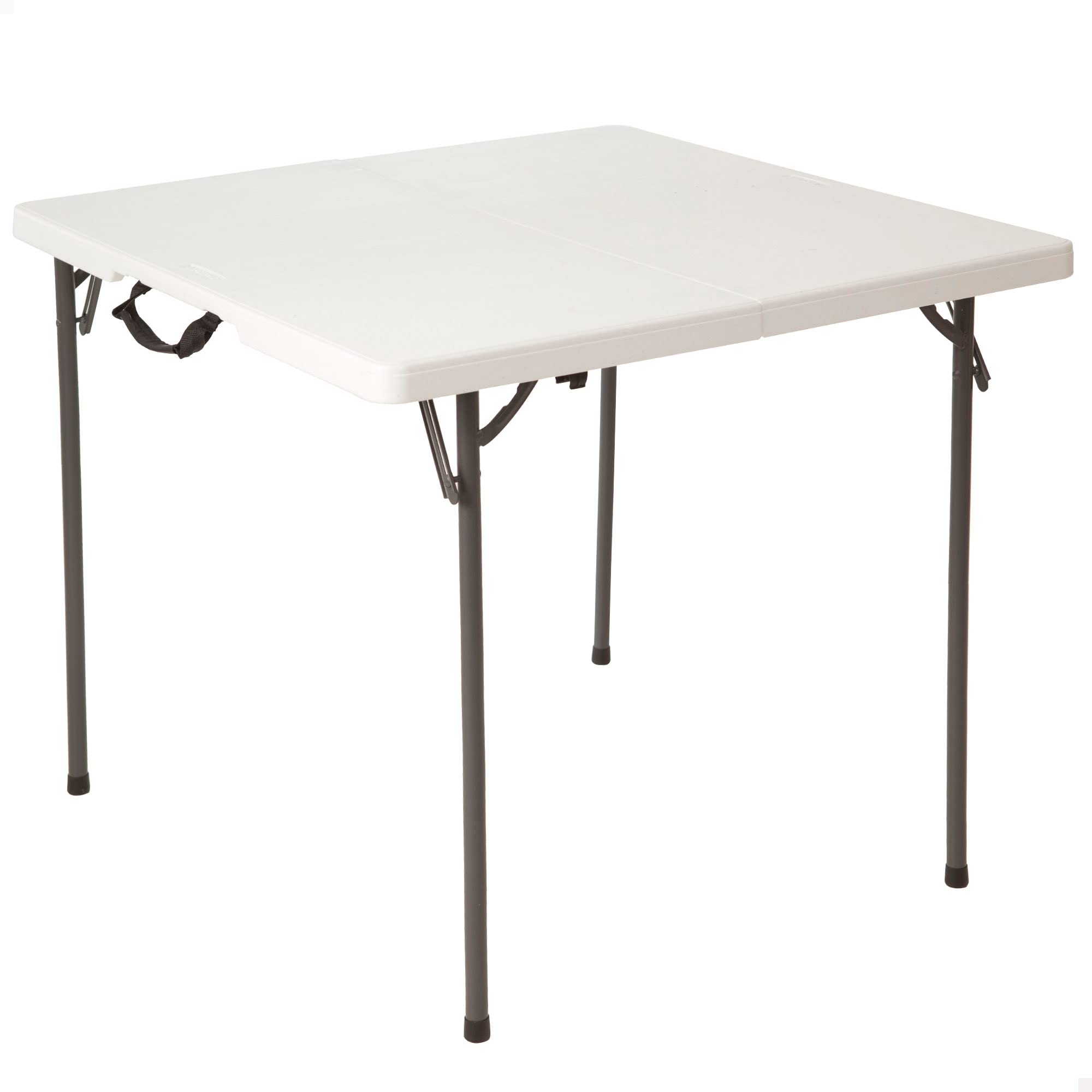 Lifetime 80273 Quadratischer Tisch, auf die Hälfte zusammenklappbar, 34 Zoll (86,4 cm), weiß