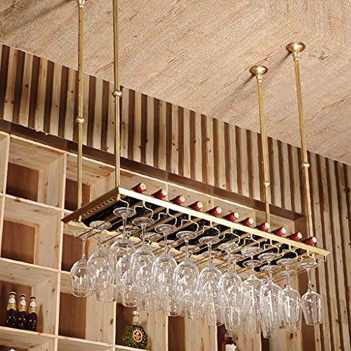 FLYIFE Weinpräsentationsregal Weinregale Decken-Weinflaschenhalter aus Metall zum Aufhängen, Heim- und Küchendekoration, platzsparend, für Bars, Restaurants