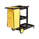 AmazonCommercial Cleaning Cart with Zipper Bag (2 shelves)