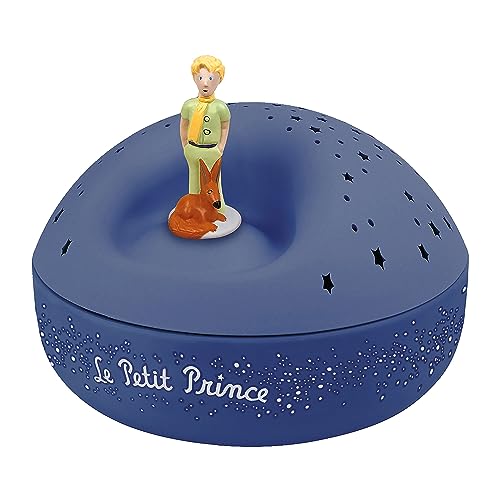 Trousselier 5030 - Der kleine Prinz Saint Exupery - Nachtlicht - ideales Geburtsgeschenk - Sternenprojektor mit Musik - Rotierende Figur - Batterien inklusive
