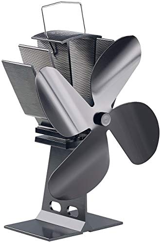 Carlo Milano Ofenventilator: Stromloser Kaminofen-Ventilator mit 4 Lüfter-Blättern, für 65-345 °C (Ofenlüfter)