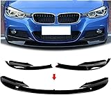 Frontspoiler Lippe für BMW F30 3 Series 2012-2018, 3 STÜCKE Style Auto Frontstoßstange Lippenspoiler Splitter Diffusor Abnehmbarer Body Kit Cover Guard Stoßfängerlippe