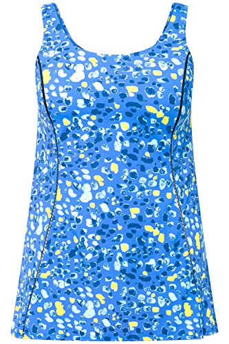 Grosse Grössen Badekleid, Damen, blau, Größe: 60, Synthetische Fasern/Elasthan, Ulla Popken
