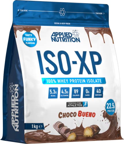 Applied Nutrition ISO XP Whey Isolate - Molkenprotein-Isolatpulver ISO-XP, (1kg - 40 Portionen) (Choco Bueno)