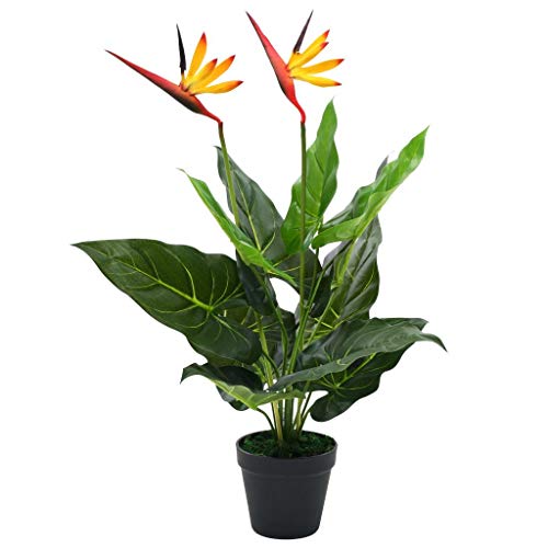 LIUBIAONET Kunstpflanzen Künstliche Strelitzia Reginae Paradiesvogelblume 66 cm