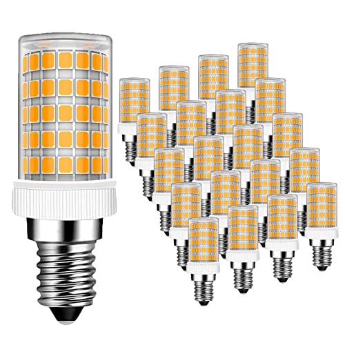 MAYCOLOR Leuchtmittel E14 10W Ersetzt 80W, 800 Lumen, Warmweiß 3000K, 10W E14 Glühbirne Ideal für Kronleuchte Wandlampe Tischlampe Nicht-dimmbar 20er Pack