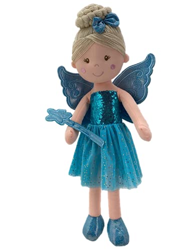 Sweety Toys, Engel, Ballerina Puppe 13265 Stoffpuppe Fee Plüschtier Prinzessin 60 cm blau