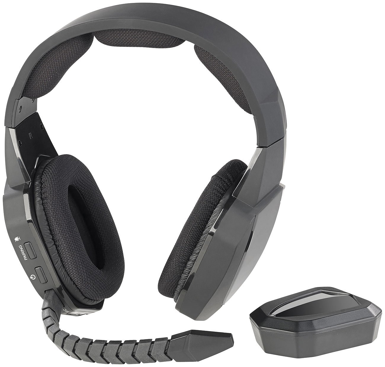 auvisio Kabelloses Headset: Digitales Gaming-Funk-Headset mit TOSLINK & 12-Stunden-Akku, 2,4 GHz (PS4 Headset, Funkkopfhöhrer, optisches Kabel)