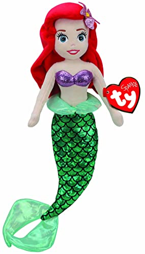 Ty - Disney Prinzessinnen Plüschtier mit Musik, Ariel 40 cm, TY02414