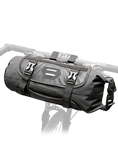 Lixada Lenkertaschen für Fahrrad Wasserdicht Einstellbar Kapazität Fahrrad Frontrohr Tasche Abnehmbar(3-7L)