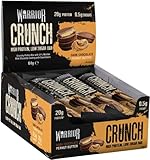 Warrior Crunch High Protein Low Sugar Bar Dark Chocolate Peanut Riegel 12er Box
