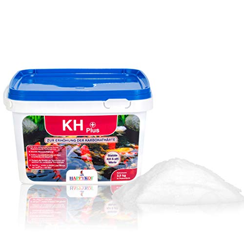 Happykoi® KH Plus - Erhöhung der Karbonathärte für stabile KH Wasserhärte & pH Werte im Koi Teich Schwimmteich (2,5 kg)