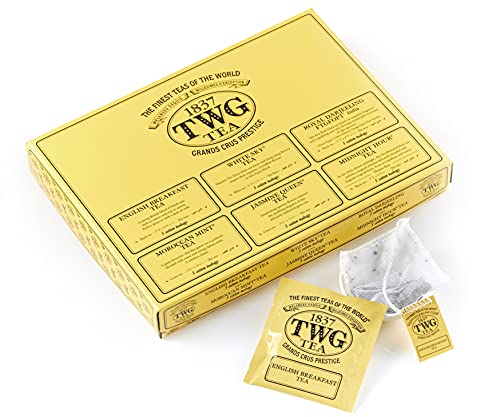 TWG Singapore - The Finest Teas of the World - Empire Tea Selection - 30 Handnaht Teebeutel aus reiner Baumwolle
