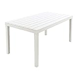Tisch Sumatra 01793, Maße: 138 x 80 x 8 cm, Farbe: Weiß