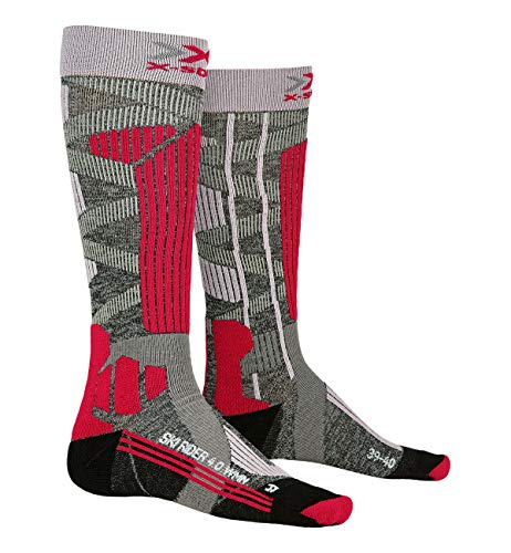 X-Socks Damen SKI Rider 4.0 Socks, Stone Grey Melange/p, 39/40