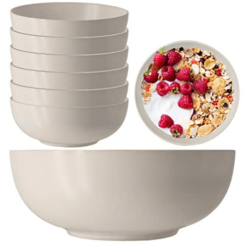 My-goodbuy24 Müslischale aus Keramik - 6-teiliges Set - 700ml - Keramikschüssel-Set, Müslischale, Salatschüssel, Dessertschüssel, Suppenschüssel, Mikrowellen- und Spülmaschinengeeignet - weiß matt