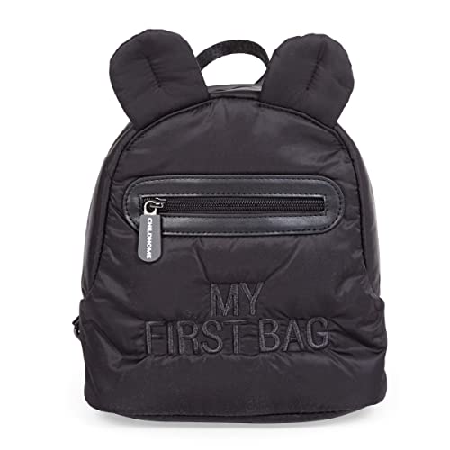 Kinderrucksack KIDS MY FIRST BAG, gesteppt, schwarz