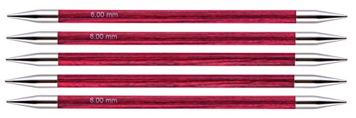 KnitPro 29041 Sockenstricknadel, Holz / Messing, rosa, 20 x 0,6 x 0,6