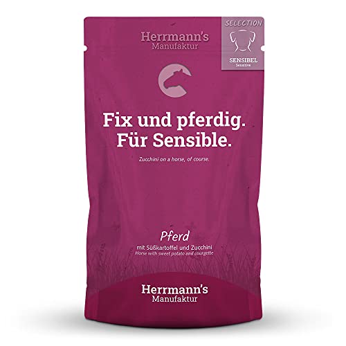 Herrmann's - Selection Sensibel Ziege mit rote Beete und Hirse - 15 x 150g - Nassfutter - Hundefutter