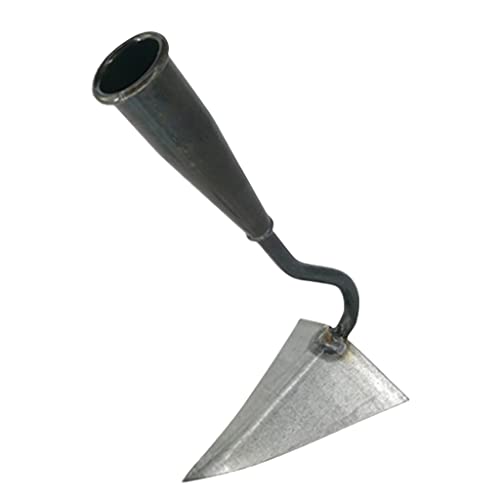 JUUCWOUT Hardened All-Steel Triangle Plow Hoe, Gehärtete Dreikant-Pflughacke aus Ganzstahl, gehärtete Hohlhacke aus Ganzstahl, Gartenhacken zum Jäten, Hacken-Gartenwerkzeug (Mittlere)