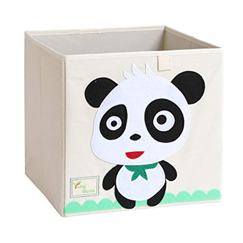 Cartoon Aufbewahrungswürfel Leinwand faltbare Spielzeug Aufbewahrungsbox für Kinder (Panda)
