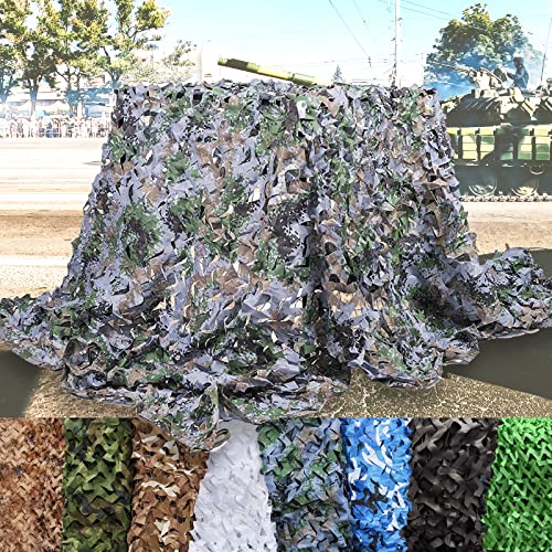 Tarnnetz Weiss Sichtschutznetz Camouflag Netz Sichtschutz für Garten Jagd Dschungel Balkon Deko Camping Jagd Netz,Größe Anpassbar,Tarnnetz Blau Desert Grün Schwarz Wählen