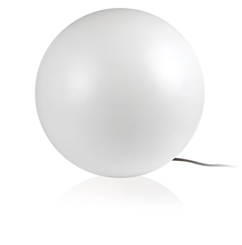 8 seasons design | LED Dekoleuchte Kugel Shining Globe (Ø 30 cm, matt, dimmbar, Farbwechsel, 15-farbig, Innen- & Außenbeleuchtung, ohne Erdspieß) weiß