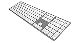 Ergonomische Tastatur Kabellos von Jenimage | Design Wireless Tastatur Bluetooth 1 Jahr Batterielaufzeit | Aluminium Funktastatur | Als Mac Keyboard geeignet