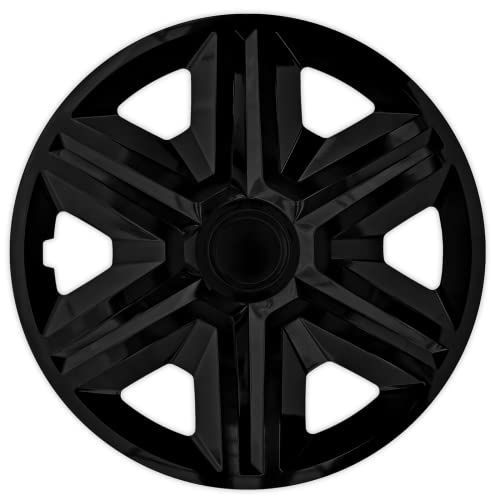 Ohmtronixx Action Radkappen 14 Zoll 4er Set, schwarz, Radzierblenden aus ABS Kunststoff