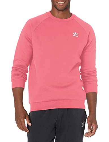 adidas Originals Men's Adicolor Essentials Trefoil Crewneck Sweatshirt, Semi Turbo, Medium