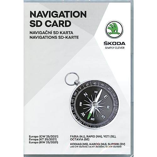 Skoda 5L0051236CM Kartendaten SD-Karte 32 GB Kartendaten Europa-West (Karten 25/2021) *** nur für Navigationssystem MIB2 Amundsen ***