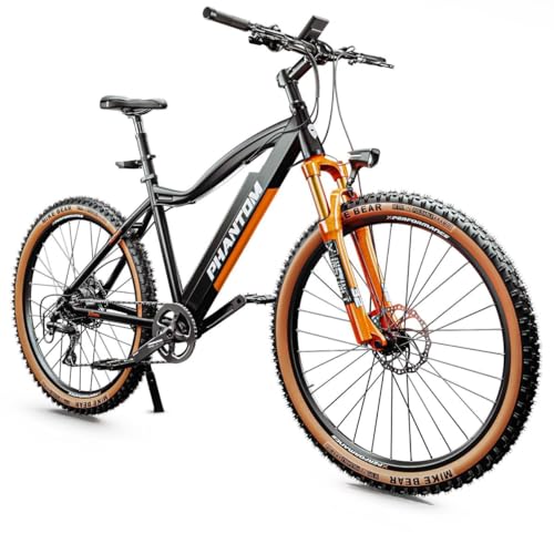 GGMMÖBEL Phantom Instinct X | E Bike | 29 Zoll | Elektro Mountainbike für Damen und Herren | 36-Volt 10.5Ah Lithium-Akku | 250 W Motor | Reichweite 100 Km | 7 Gang Schaltungarmanlage | Black