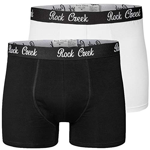 Rock Creek Herren Boxershorts Unterhosen Boxer Unterwäsche 8er Pack Baumwolle Männer Weihnachten Boxer Shorts Unterhose 8 Stück H-218 Schwarz-Weiß XL