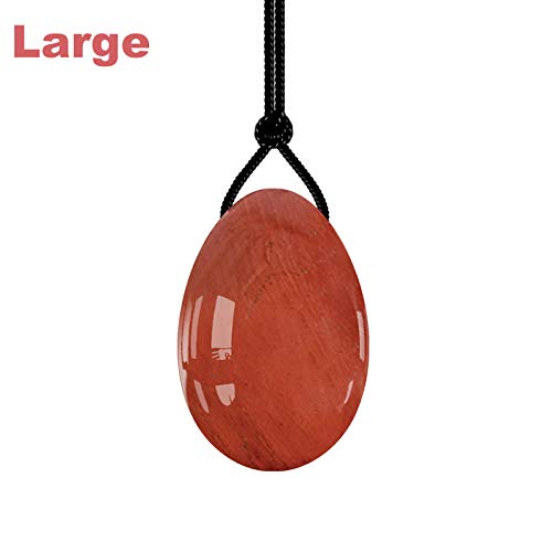 Gebohrtes Yoni-Ei 3 Größen Red Jasper Kegel Übungseier-1 Großes Ei