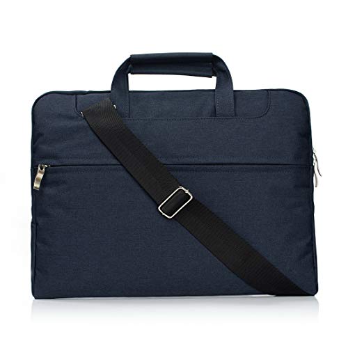 Computertasche mit Reißverschluss Portable One-Schulter-Hand Reißverschluss-Laptop-Tasche, for 13.3 Zoll und Below MacBook, Samsung, Lenovo, Sony, Dell Alienware (Color : Dark Blue)