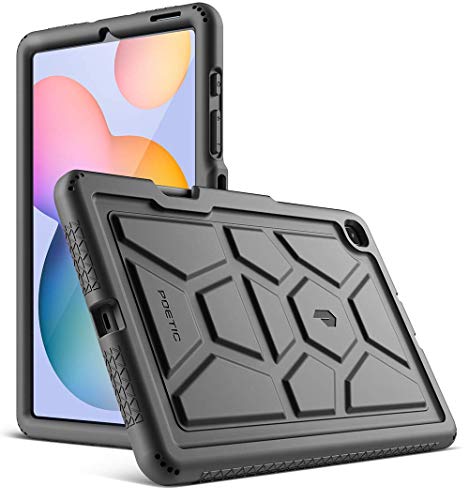 Poetic TurtleSkin Series Entwickelt für Samsung Galaxy Tab S6 Lite Hülle, mit S-Stifthalter, 10,4-Zoll-Modell SM-P610 / P615 (2020), robuste, stoßfeste, kinderfreundliche Silikonhülle, schwarz