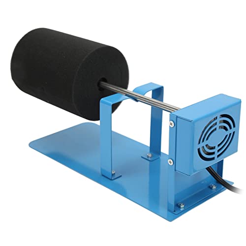 Shanrya Tassenwender, Verstellbarer Schaumstoff-Tumbler-Wender, leise, stabil, blau, DIY-Eierschalenbecher, rutschfest, für Tassen für Tassen EU-Stecker-220V