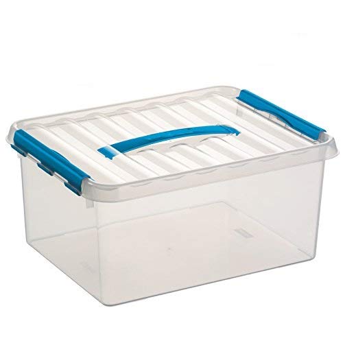 Sunware 6X Q-Line Box - 15 Liter - 400 x 300 x 180mm - transparent/blau