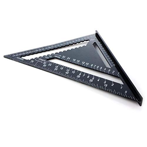 TOOLSTAR Dreieckslineal, 30,5 cm, Aluminiumlegierung, Dreieckslineal, Winkelmesser, hochpräzise, 90-Grad-Messwerkzeug für Ingenieure, Tischler (metrisch)