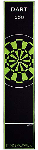 Kingpower Dartmatte Dart Teppich Turnier Matte Abwurflinie Bodenschutz Zubehör Dartpfeile Dartscheibe Dartboard 2 Größen 237cm und 290cm Verschiedene Designs, Design:Design 07 (Hellgrün 290x60cm)