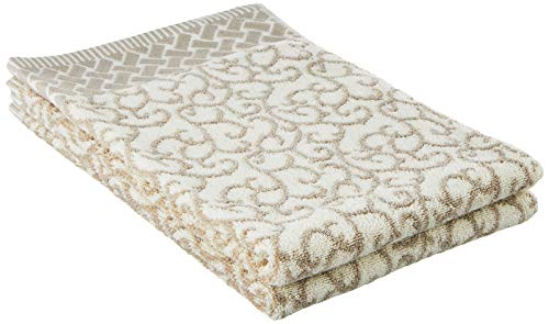 Violet Linen Handtuch-Set, 100% Frottee-Baumwolle, sehr weich, sehr saugfähig, 2 Stück, 50,8 x 76,2 cm, Grau