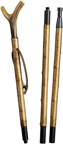 Gastrock Zielstock Haselnuss mit Hirschhorngabel dreiteilig 160 cm