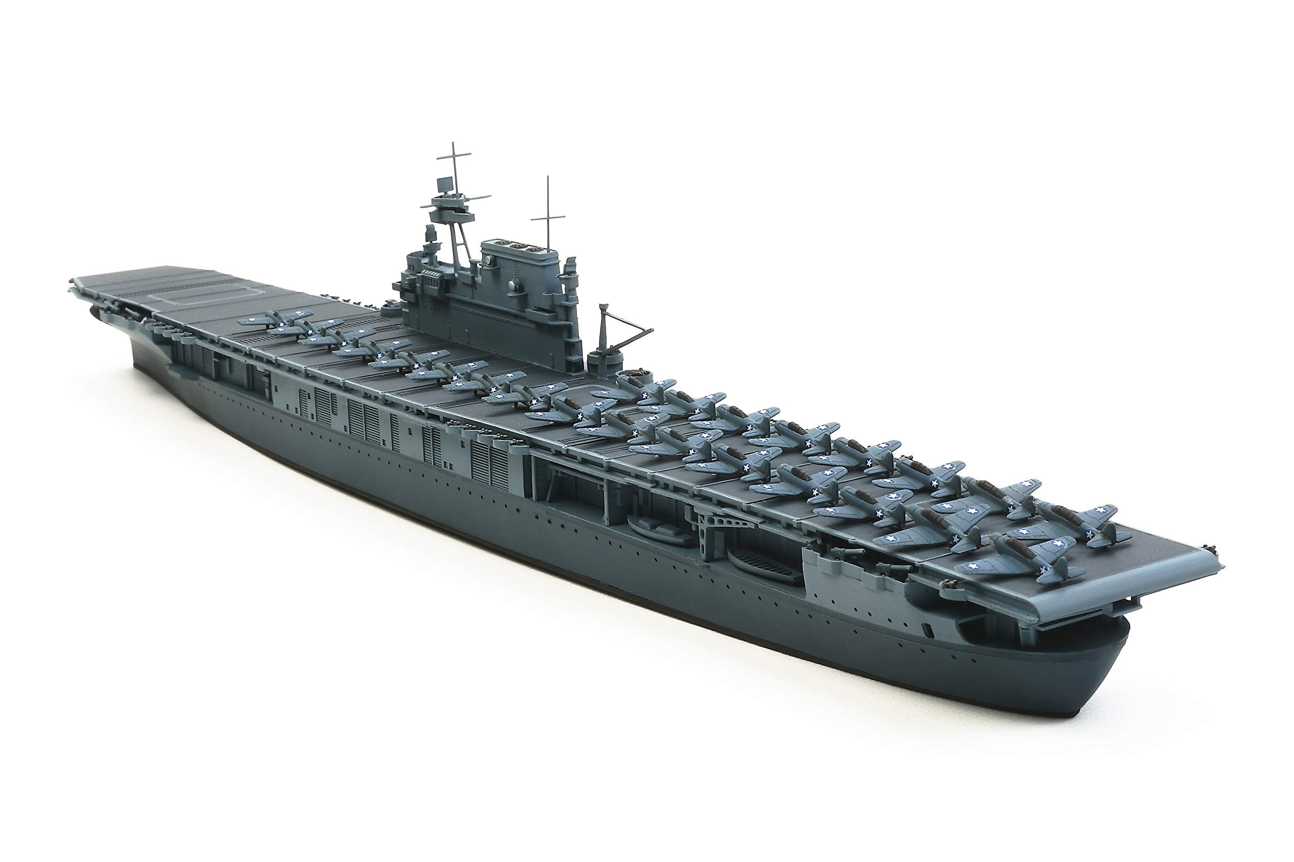 Tamiya - 1:700 WL Flugzeugträger USS Yorktown CV-5 - Plastikbausatz - Modellbau - originalgetreue Nachbildung - detaillierter Bausatz - Basteln - Hobby - Zusammenbauen, Navy Blue