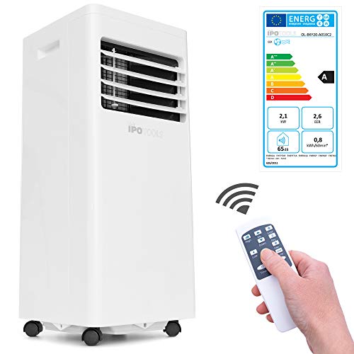 IPOTOOLS Lokales mobiles Klimagerät mit Abluftschlauch / 3in1 mobile Klimaanlage/Kühlen Ventilieren Entfeuchten (7000 BTU)