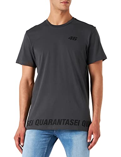 Valentino Rossi VR 46 Herren Core Quarantasei T-Shirt, Dunkelgrau, XL