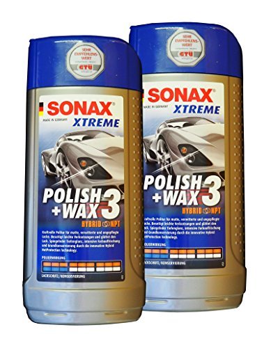 2 x SONAX Xtreme Polish+Wax 3 500 ml, Lack-Politur, Auto-Wachs, Kfz-Pflege