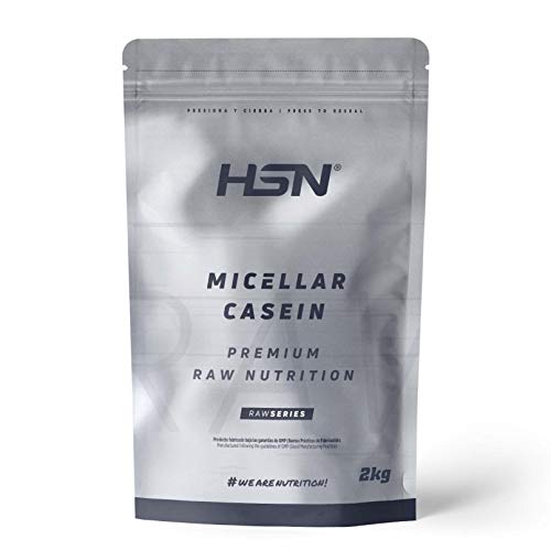 HSN - Micellar Casein | Langsam freisetzendes Protein | Ohne Süßstoffe | Vegetarisch, glutenfrei, geschmacksneutral, Pulver, 2 Kg