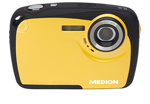 MEDION LIFE S41008 (MD 86216) 6,4 cm (2,5 Zoll) LC-Display Kinder- und Sportkamera (5MP, Wasserdicht, USB, 8-fach Digitalzoom) gelb
